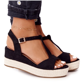 PG1 Black Graciosa Wedge Sandals With Braids beige