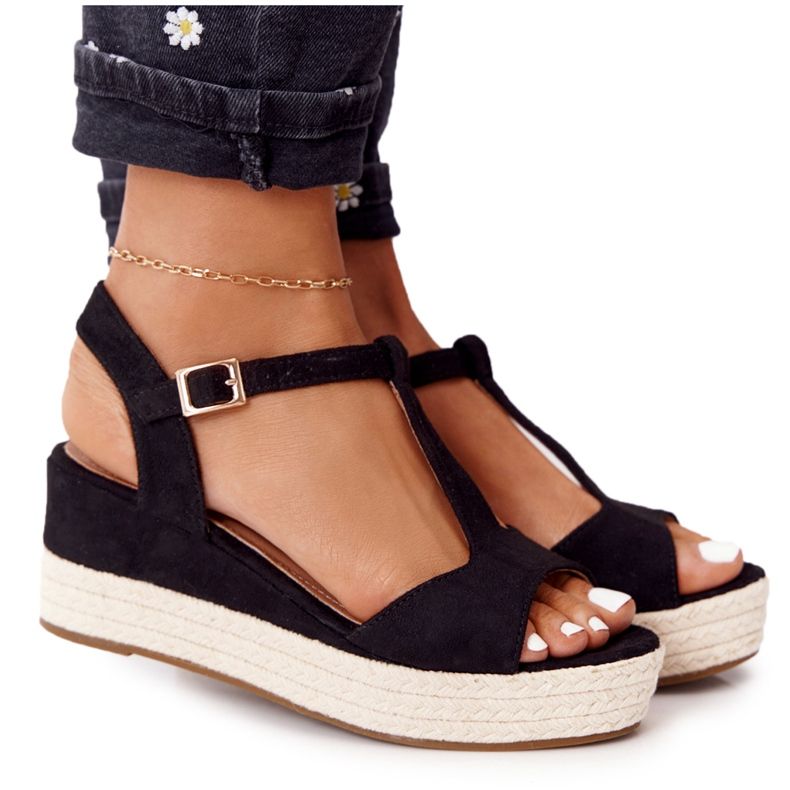 PG1 Black Graciosa Wedge Sandals With Braids beige