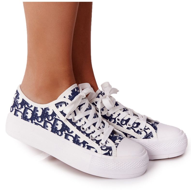 PS1 Women's Logged Sneakers White and Black Day Off