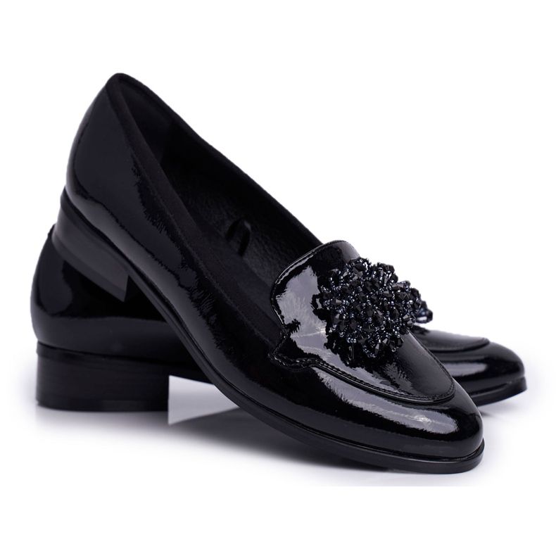 Lacquered Moccasins Vinceza 21-10527 Black