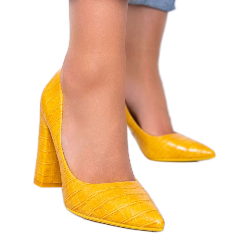 mustard stilettos