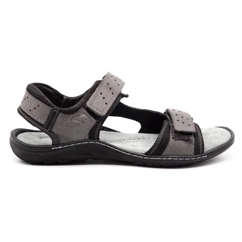Olivier Men's leather sandals 295K gray grey Olivier Men's leather sandals 295K gray grey