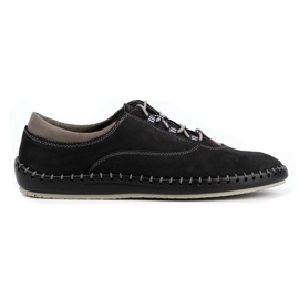Olivier Casual men's shoes 312K black nubuck