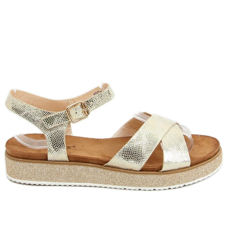 Women's golden sandals 100-139SA-1 Gold
