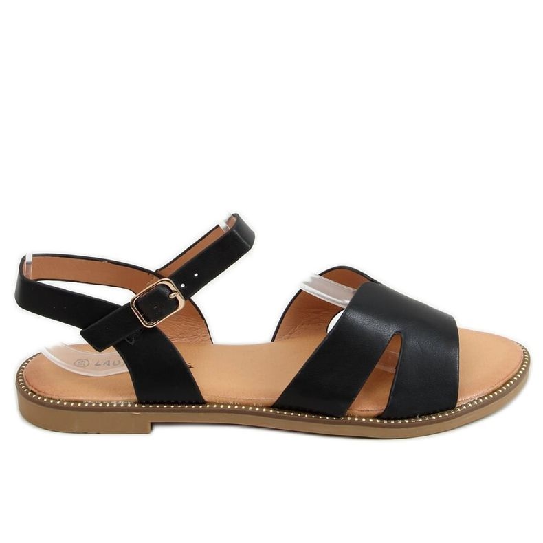 Black women's sandals K-20 Black