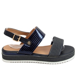Navy blue sandals for women YQ16 Blue