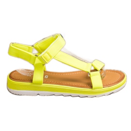 SHELOVET Fashionable Sandals With Velcro yellow