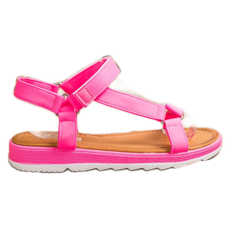 SHELOVET Fashionable Sandals With Velcro pink SHELOVET Fashionable Sandals With Velcro pink