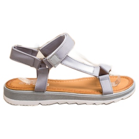 SHELOVET Fashionable Sandals With Velcro multicolored grey SHELOVET Fashionable Sandals With Velcro multicolored grey