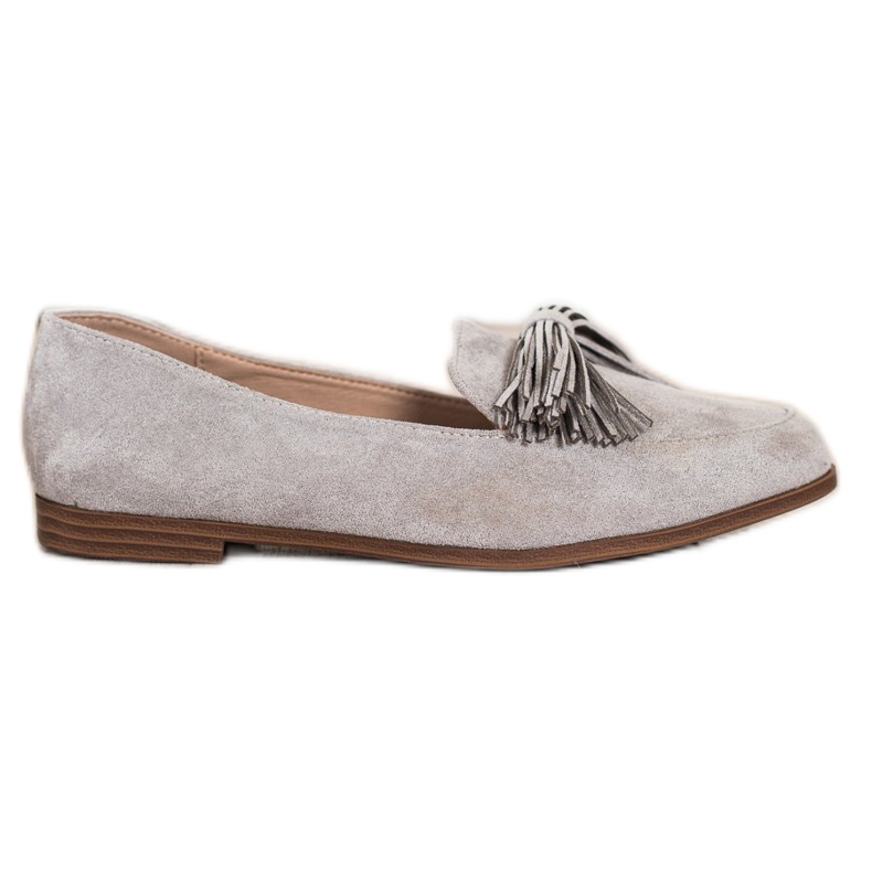 Evento Suede Lords With Fringes grey