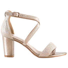 Filippo Shiny golden sandals