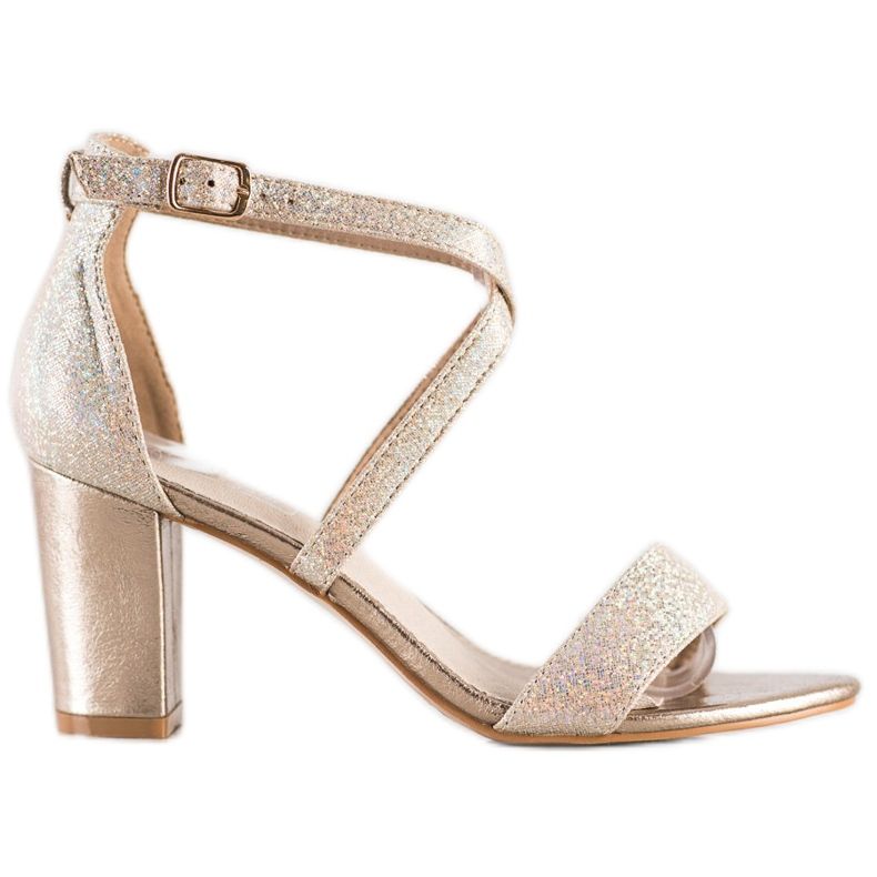 Filippo Shiny golden sandals
