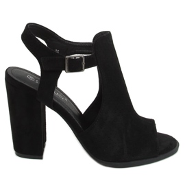 Black high-heeled sandals 2B7L6897-3 Black