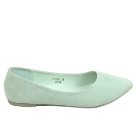 Ballerinas smooth suede celadon CC212P Green