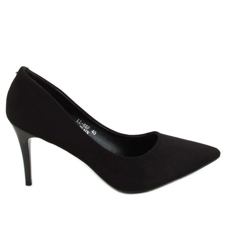 Black high heels on a comfortable heel LL-88p Black