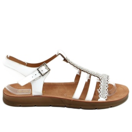 White women's sandals L-375 White