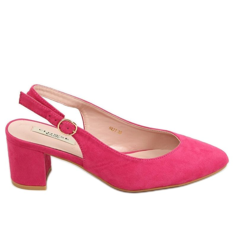 Pumps with an open heel fuchsia 9R27 Fuchsia pink