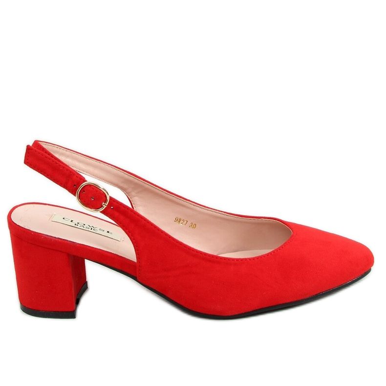 Pumps with an open heel red 9R27 Red