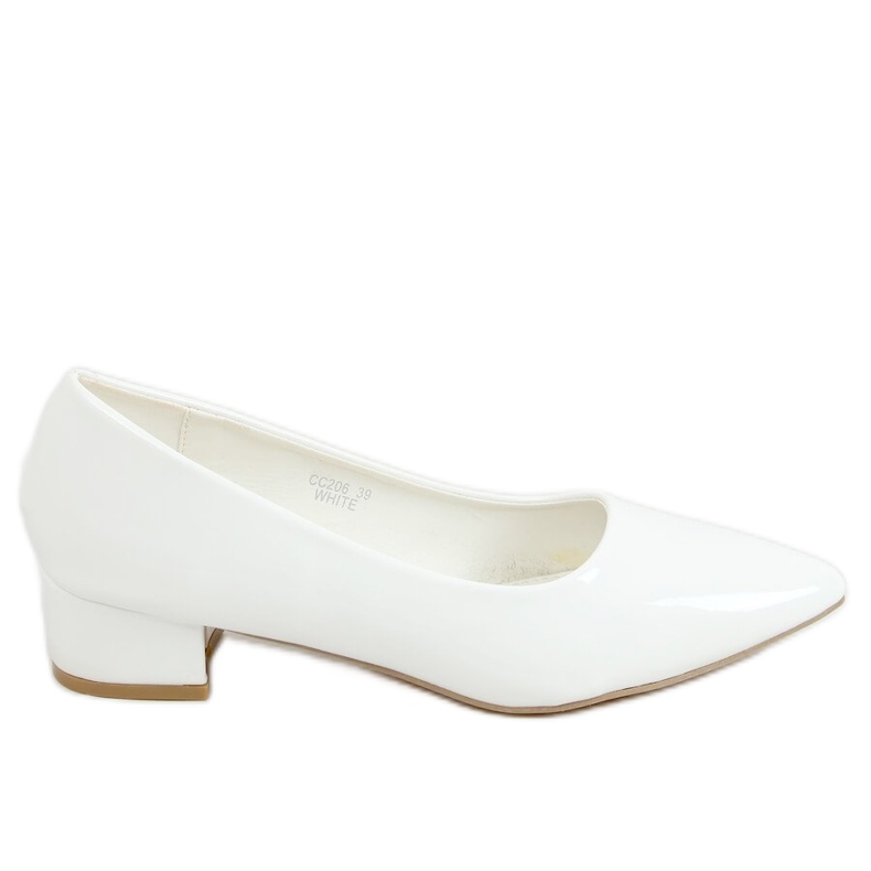 Pumps low heels white CC206P White