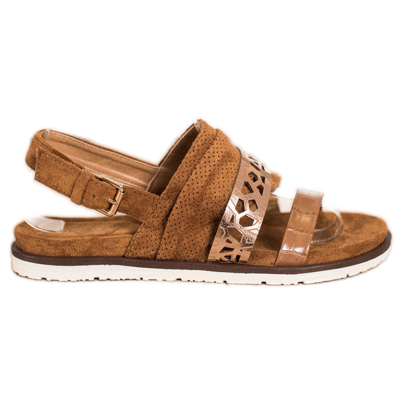 Evento Fashionable Sandals With Buckle brown Evento Fashionable Sandals With Buckle brown