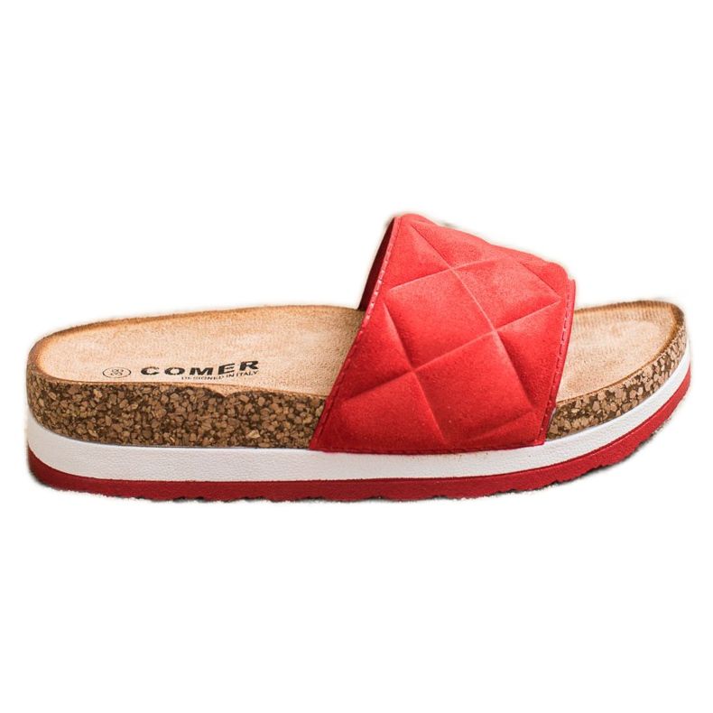 Comer Comfortable Slippers On The Platform red