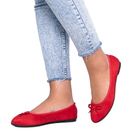 Red ballerinas with a bow Angelina Red ballerinas with a bow Angelina