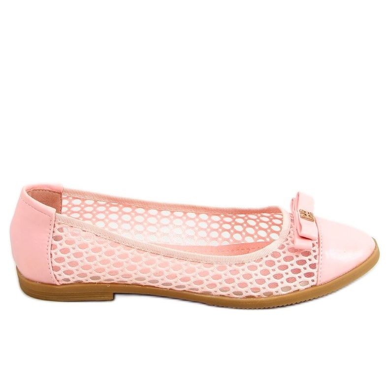 Pink openwork ballerinas 1378 Pink