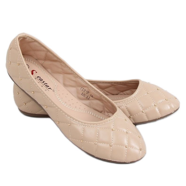 CD81P Khaki beige ballerinas