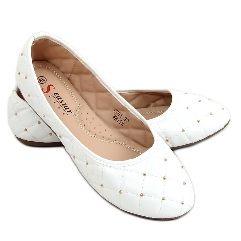 White CD81P White chanelki ballerinas White CD81P White chanelki ballerinas