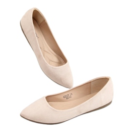 Ballerinas with almond toes beige CD52P Beige