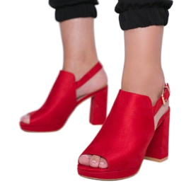 Red sandals on a Pimp post Red sandals on a Pimp post