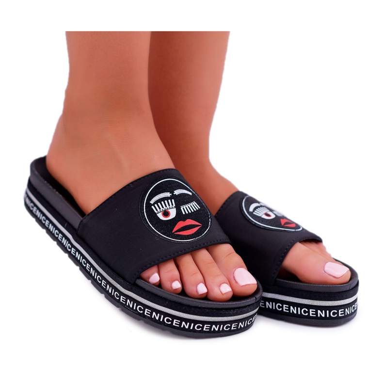 Women's slippers on the platform S.Barski 802-10 Black