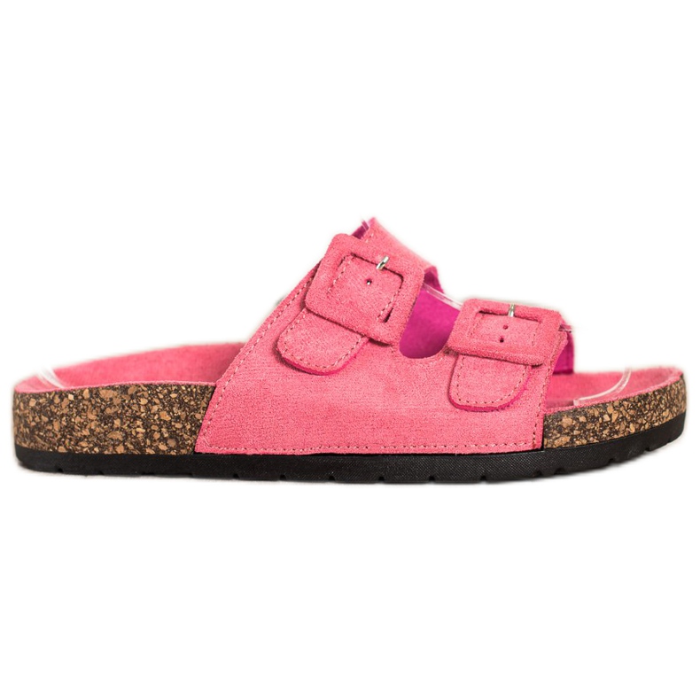 SHELOVET Comfortable Slippers With Buckles pink