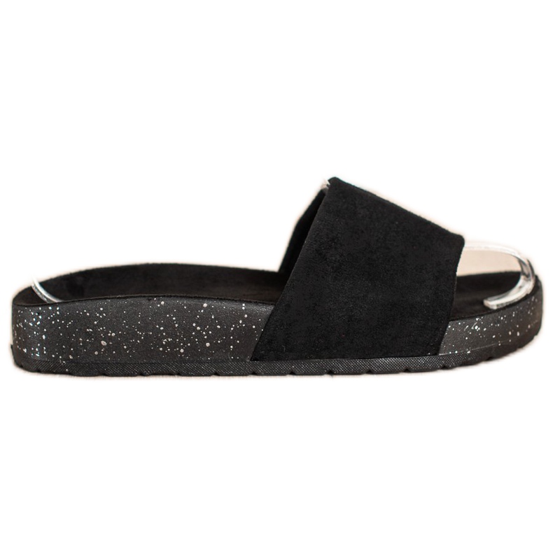 SHELOVET Fashionable Suede Slippers black
