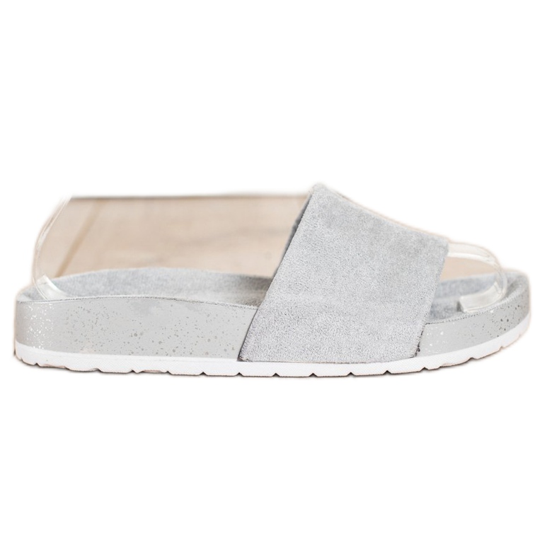 SHELOVET Fashionable Suede Slippers grey