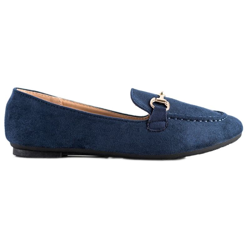 VINCEZA Glitter Moccasins navy blue blue