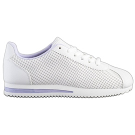 SHELOVET Stylish openwork sneakers white