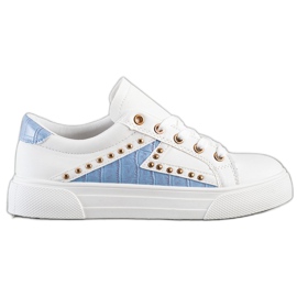 SHELOVET Eco Leather Sneakers white