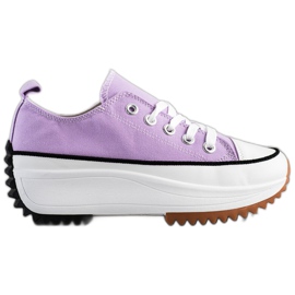 SHELOVET Sneakers On A High Platform purple
