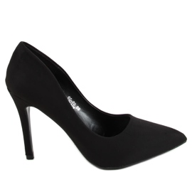Pumps on a black suede GG-70 Black