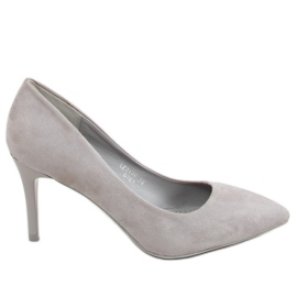 Comfortable gray pumps on a gray LE012P Gray pin grey