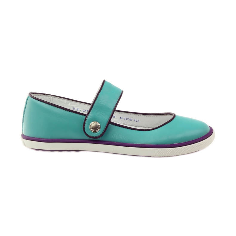 Ballerinas children's shoes Bartek 28368 turquoise green violet white