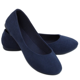Women's navy blue ballerinas JX38 Navy
