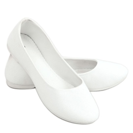White women's ballerinas JX38 White