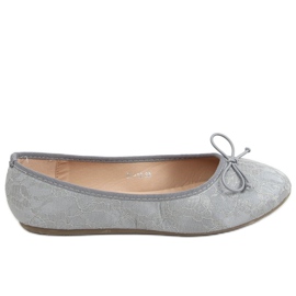 Gray lace ballerinas DY-12 Gray grey Gray lace ballerinas DY-12 Gray grey