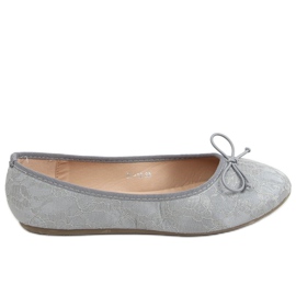 Gray lace ballerinas DY-12 Gray grey