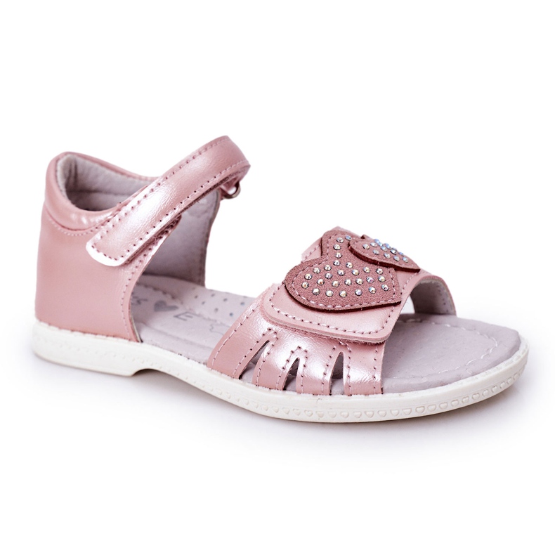 PE1 Children's Sandals With Velcro Pink My Heart