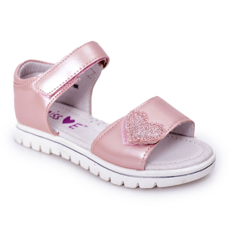 PE1 Children's Sandals With Pink Sweetheart Velcro