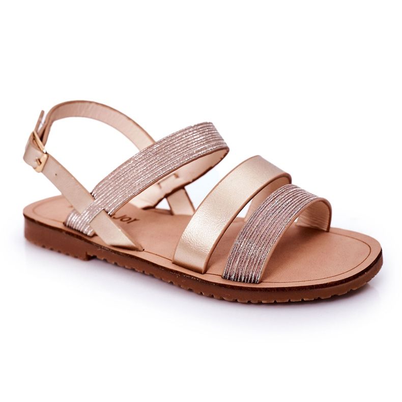 Children's Shiny Sandals Rose Gold Natalie golden Children's Shiny Sandals Rose Gold Natalie golden