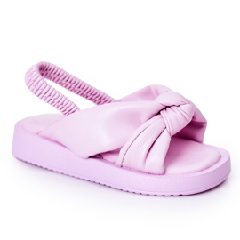 FR1 Children's Sandals With Ribbed Violet Bubble Gum purple